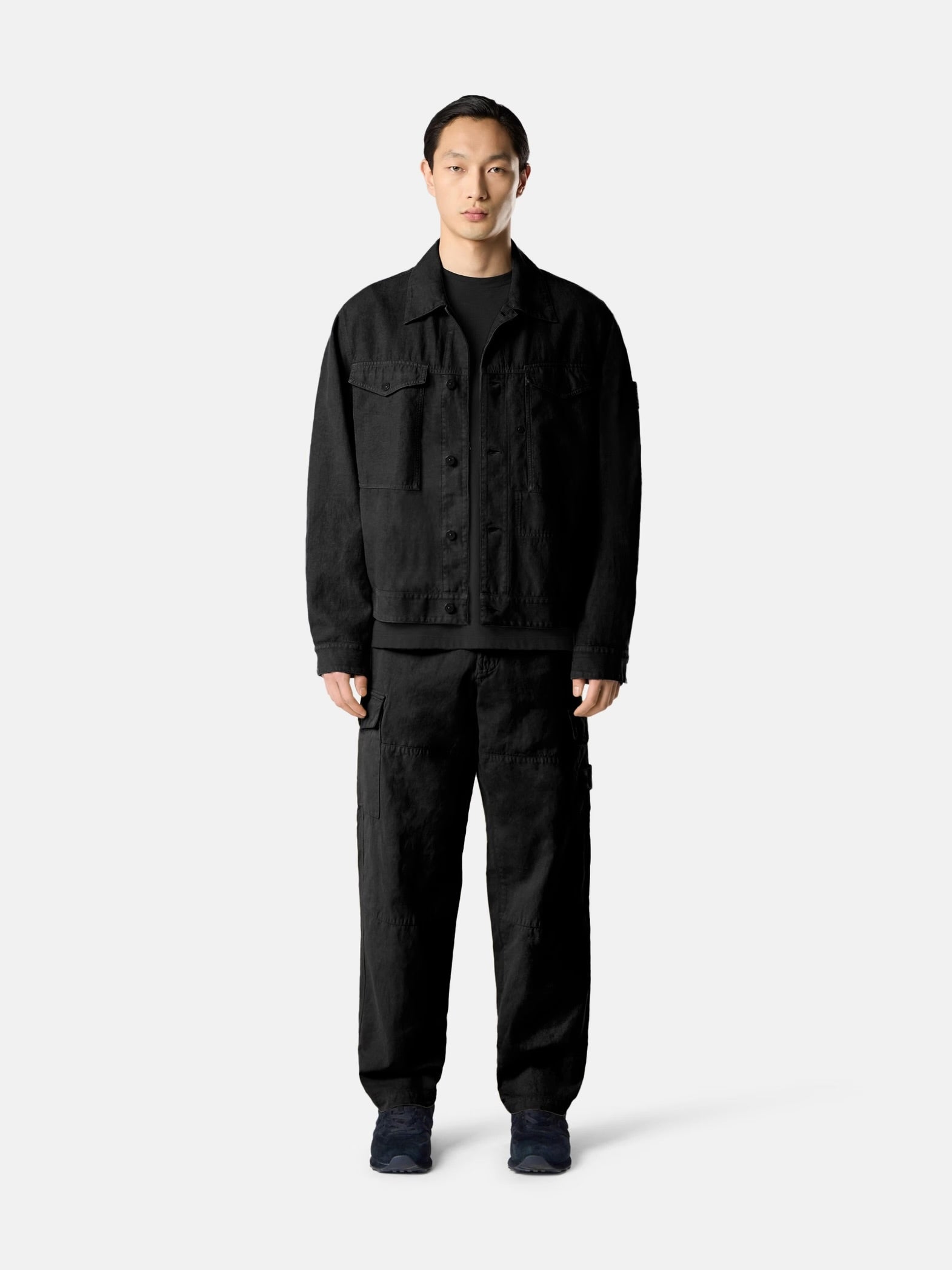 Surchemise Stone Island Ghost noir - portée face