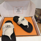 Sandales Hermès Empire - Blanc Nacré