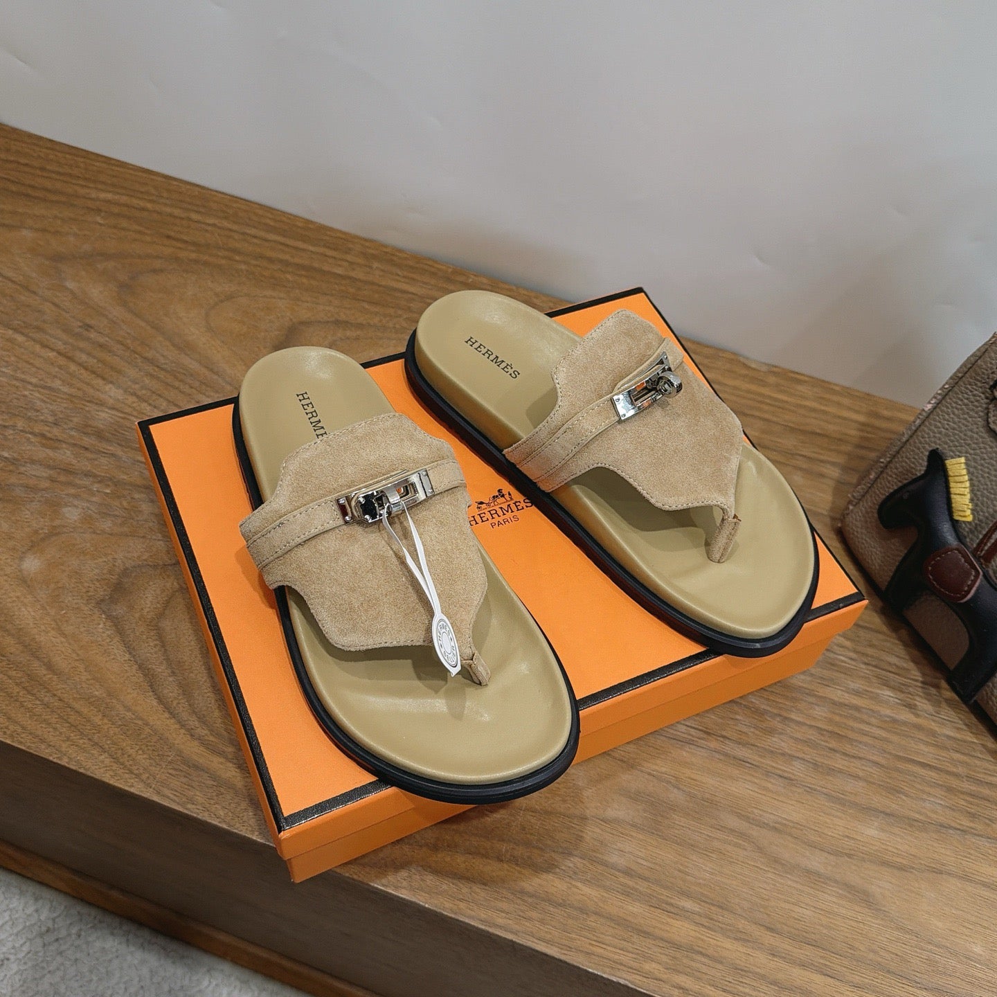 Sandales Hermès Empire - Camel