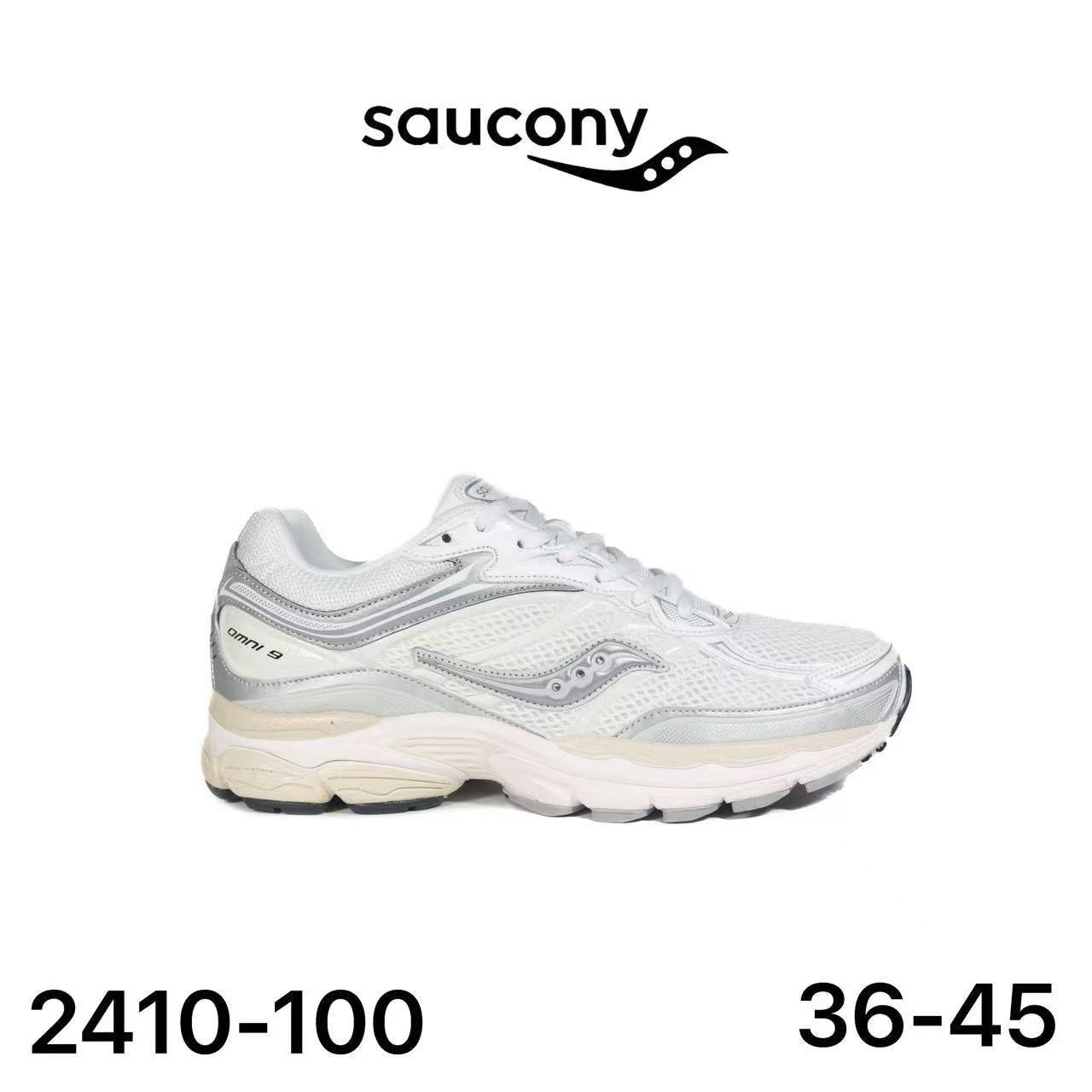 Saucony ProGrid Omni 9 blanc & argenté - lot de 12