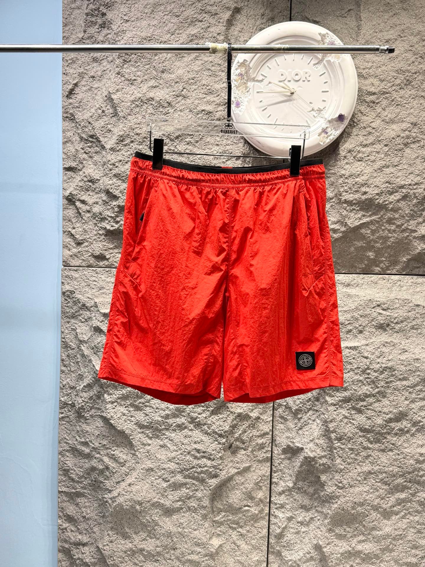Short de bain Stone Island Nylon Metal rouge