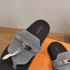 Sandales Hermès Empire - Gris