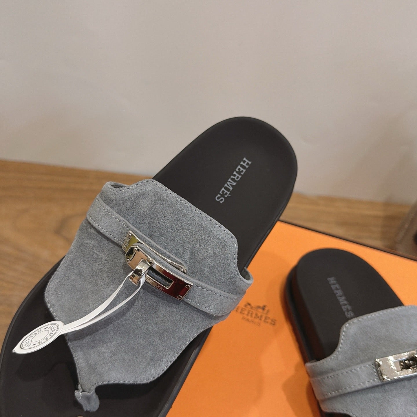 Sandales Hermès Empire - Gris