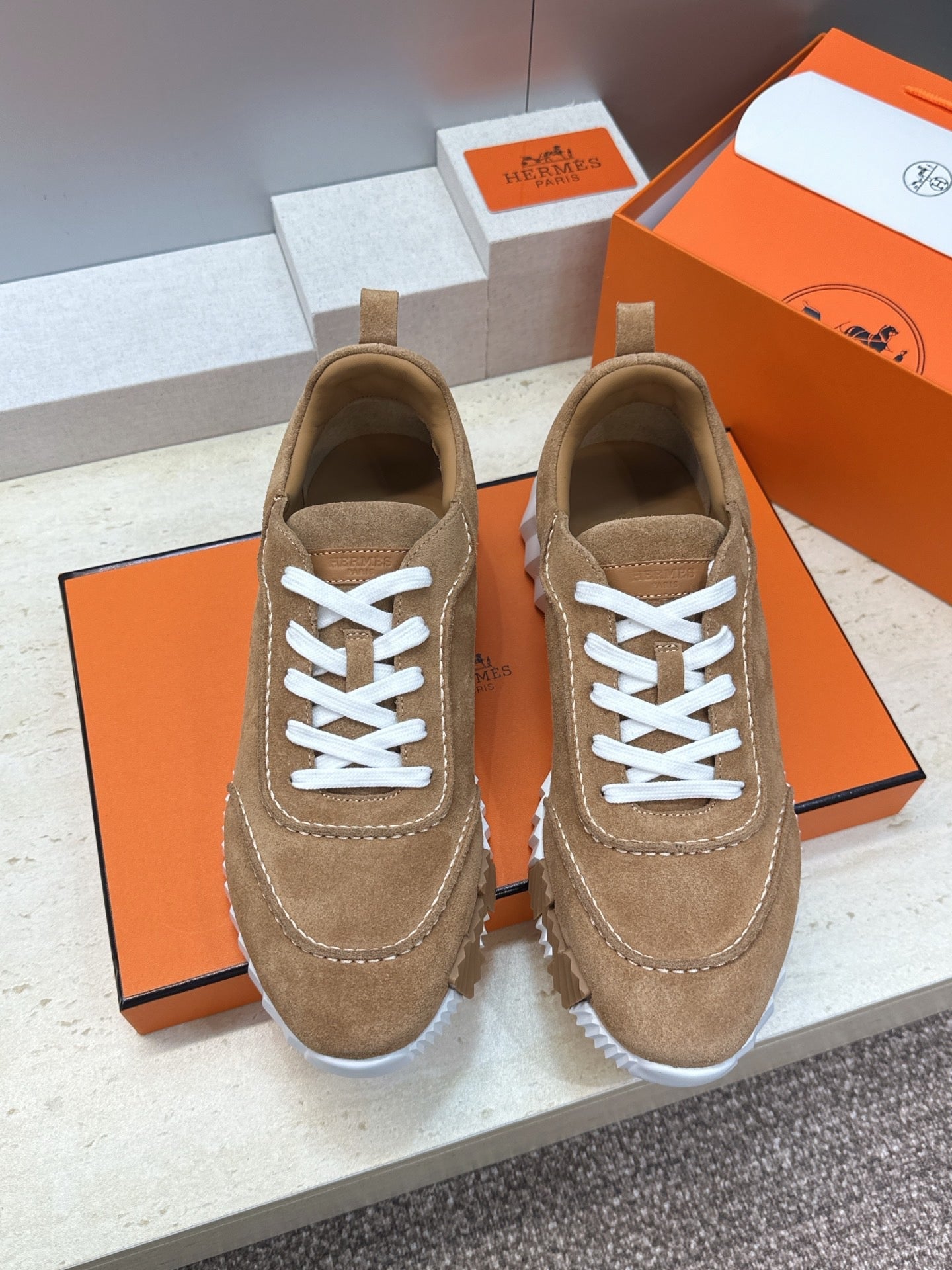 Sneakers Hermès Bouncing - Camel