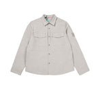 Surchemise Stone Island Ghost gris poudré - face