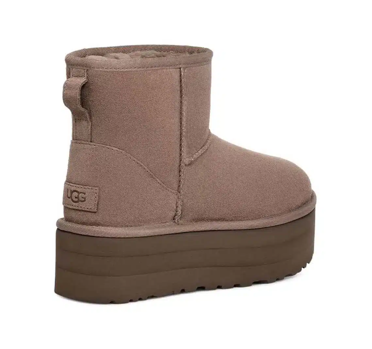 UGG- CLASSIC MINI PLATFORM BOOTS- GREY