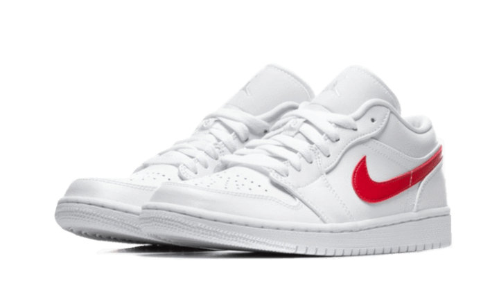 AIR JORDAN 1 Low WHITE UNIVERSITY RED