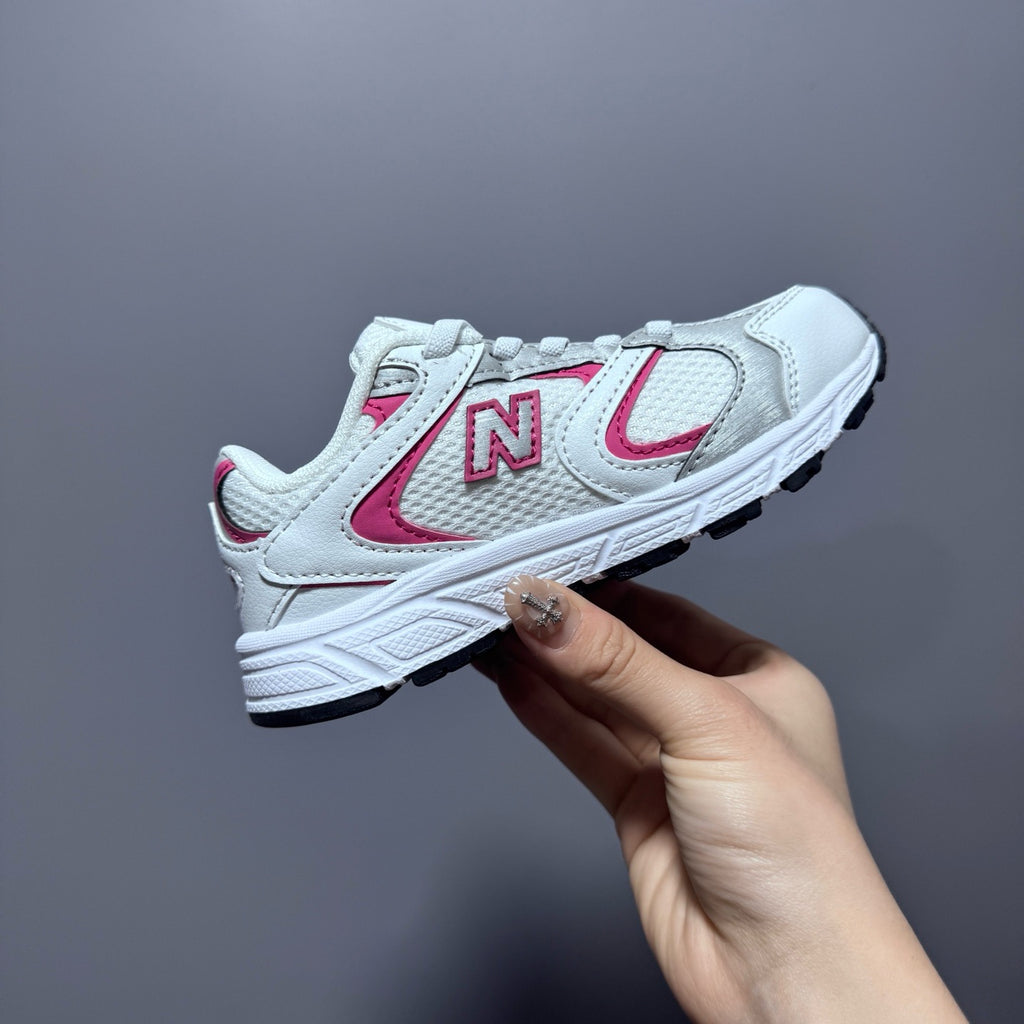 New Balance 408 enfant blanc gris rose - vue 6