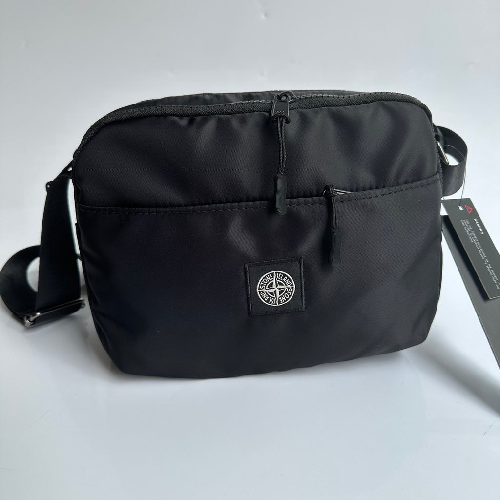 Sac Stone Island logo brodé - Noir
