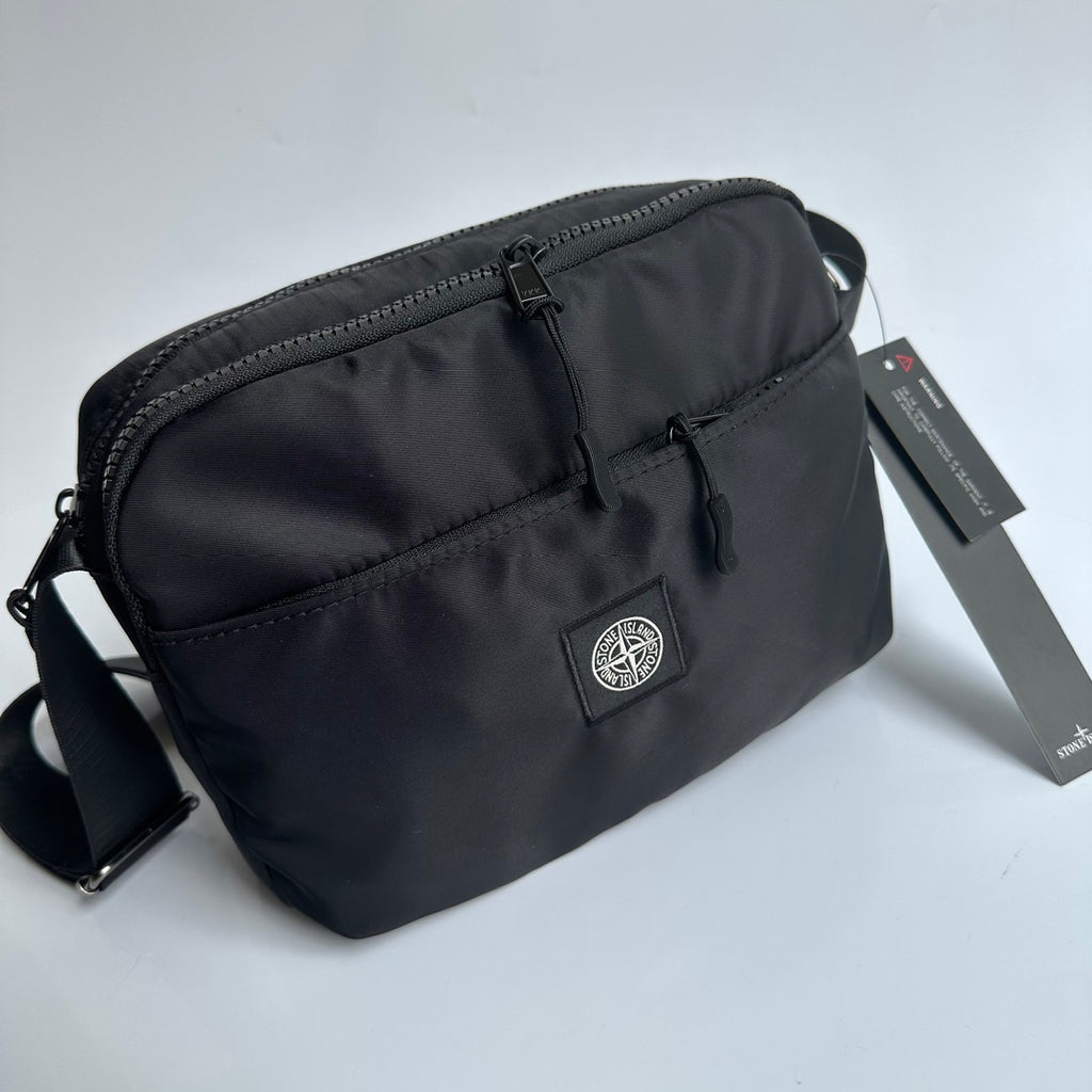 Sac Stone Island logo brodé - Noir