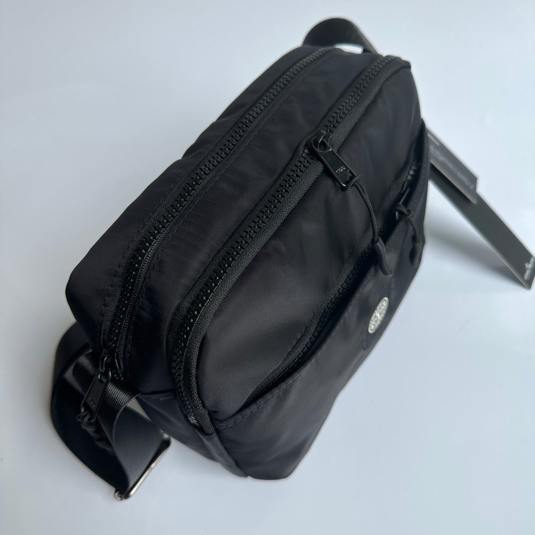 Sac Stone Island logo brodé - Noir